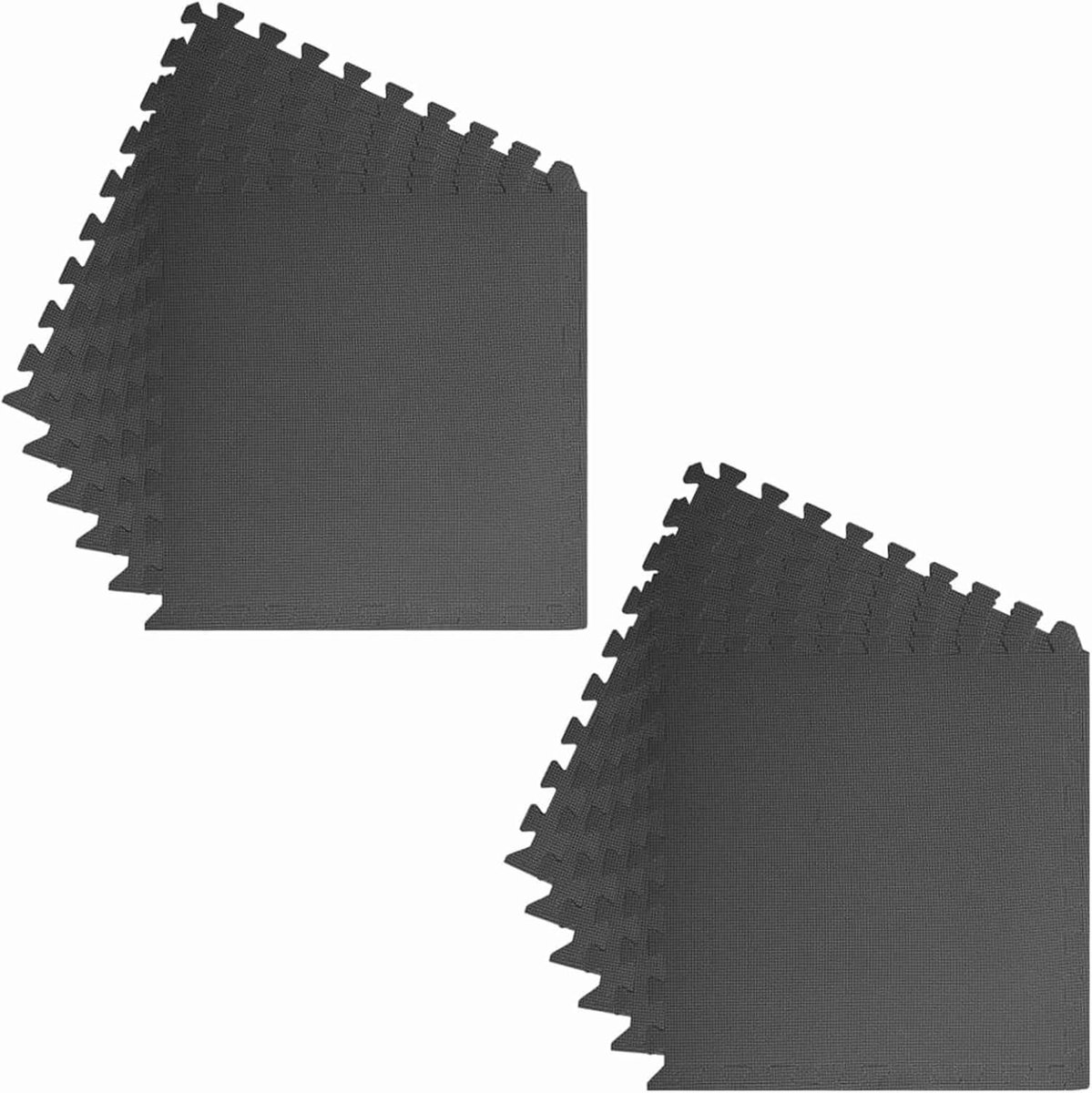 Vloerkleed voor zwembad, 12 stuks, zwart, 4,32 m², EVA-schuim