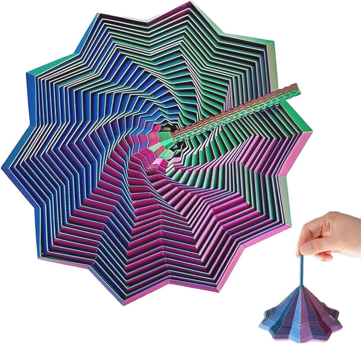 3D Hexagon Fidget Toy met handvat, anti-stress speelgoed, fractale zeshoek, fractale anti-stress speelgoed ter verlichting van stress, prikkelbaarheid en ontspanning