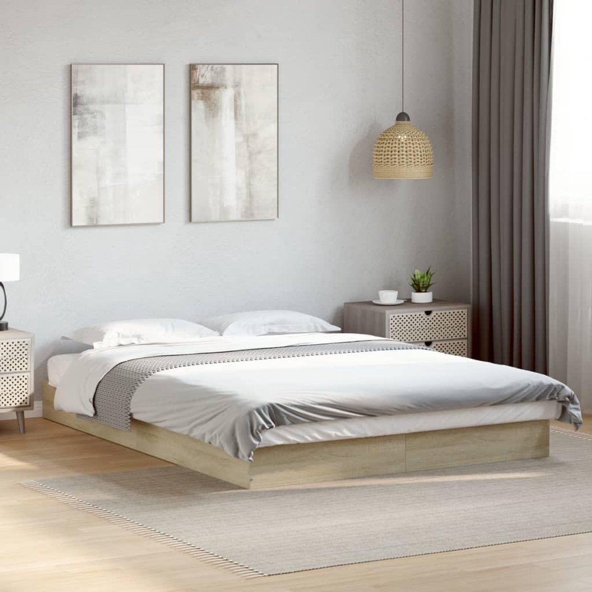Hout Modern design 140x200 cm Sonoma eiken