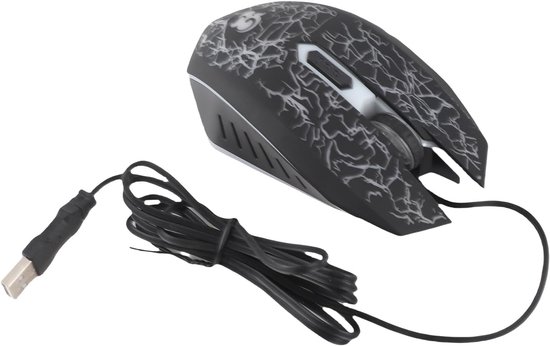 Professionele Bedrade Gaming Muis met 6 Knoppen, Ergonomisch Ontwerp, LED Verlichting en DPI Instellingen voor PC Gaming — afbeelding 3
