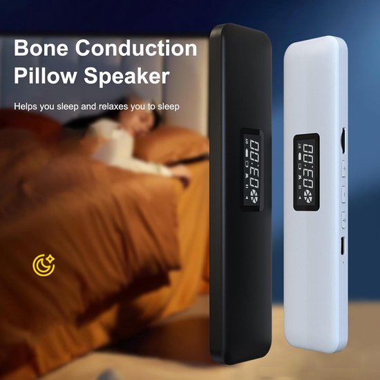 Cushion Speaker, Bone Conduction Bluetooth Pillow Speaker with Timer, 20 Hours Playback, Bluetooth 5.3 Stereo Bass - ShopVlot — afbeelding 5