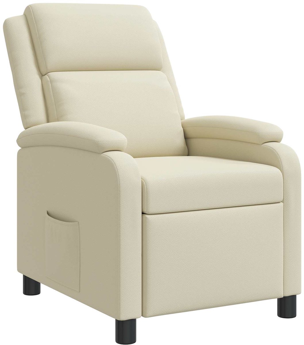 vidaXL Recliner - Crèmekleurig - Kunstleer
