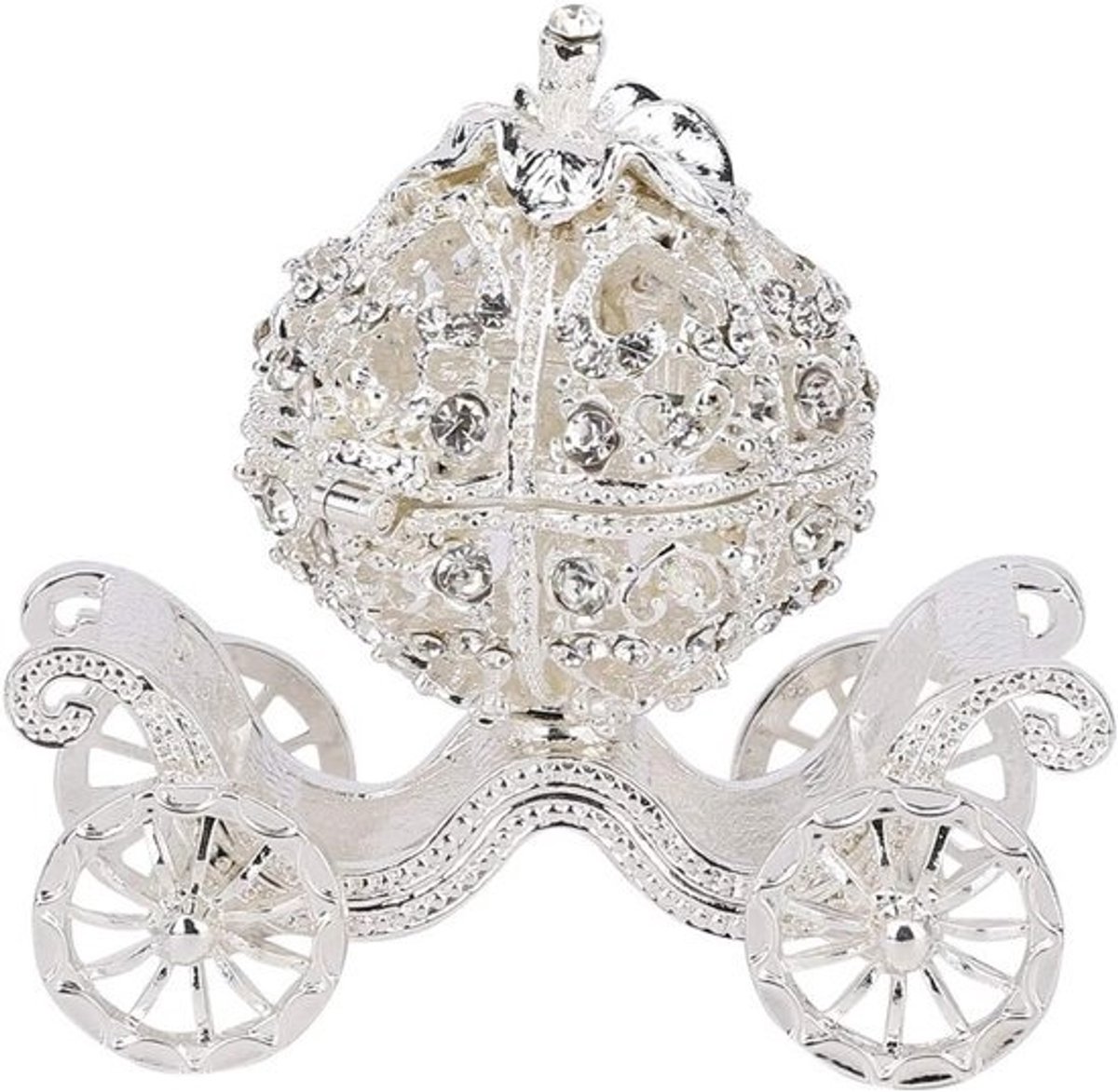Persoonlijke sieradenbox met Cinderella-pompoenkoetsornament - Organizer van metaal