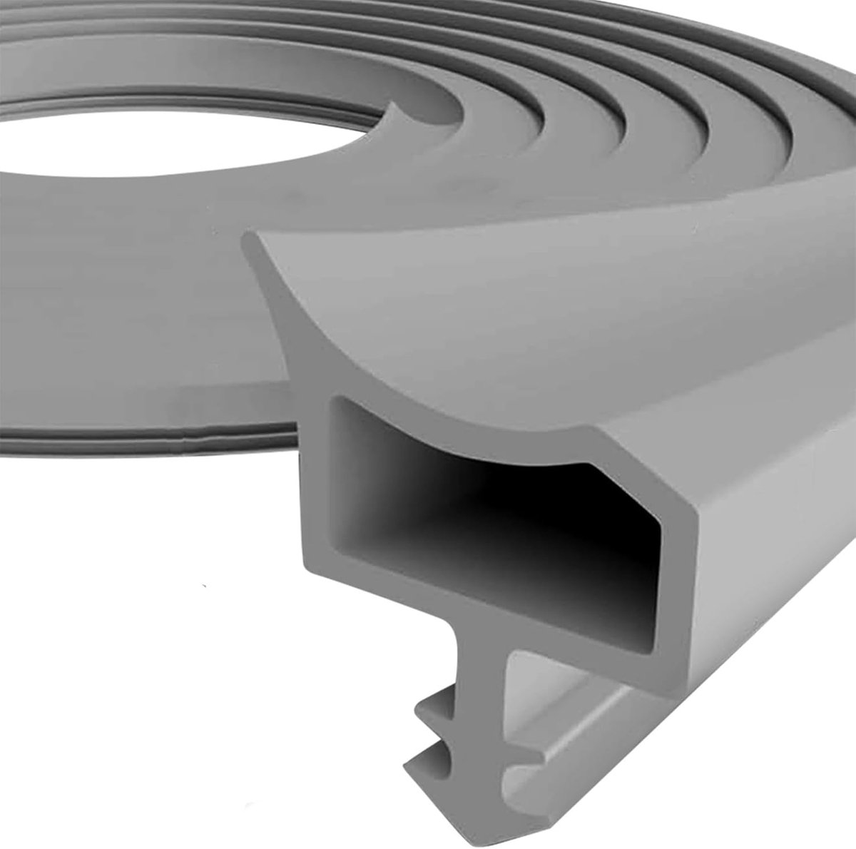 Deurafdichting zelfklevend 15 m - grijs PVC - 4 mm groefbreedte - beschermt tegen tocht - SnelShoppen