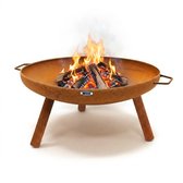 HEAT Vuurschaal 60 cm - Vuurschaal voor Buiten - Roestkleurig Staal - Met Poten en Handvatten