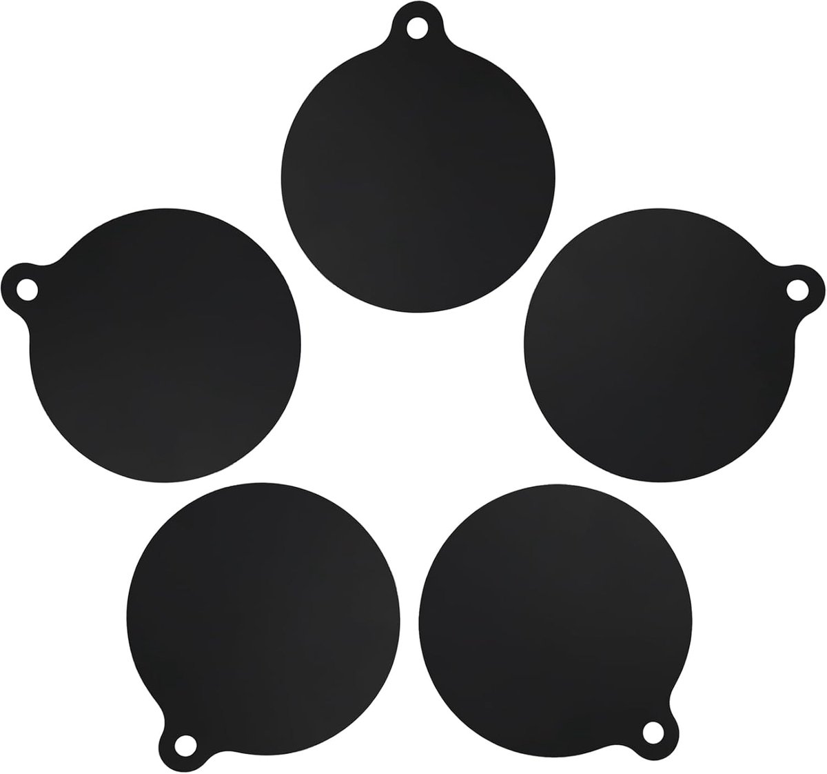 SnelShoppen - Set van 5 Zwarte Silicone Matten voor Inductiekookplaten, Herbruikbare Beschermmatten, Krasbestendig, Antislip, Hoge Temperatuur Weersta