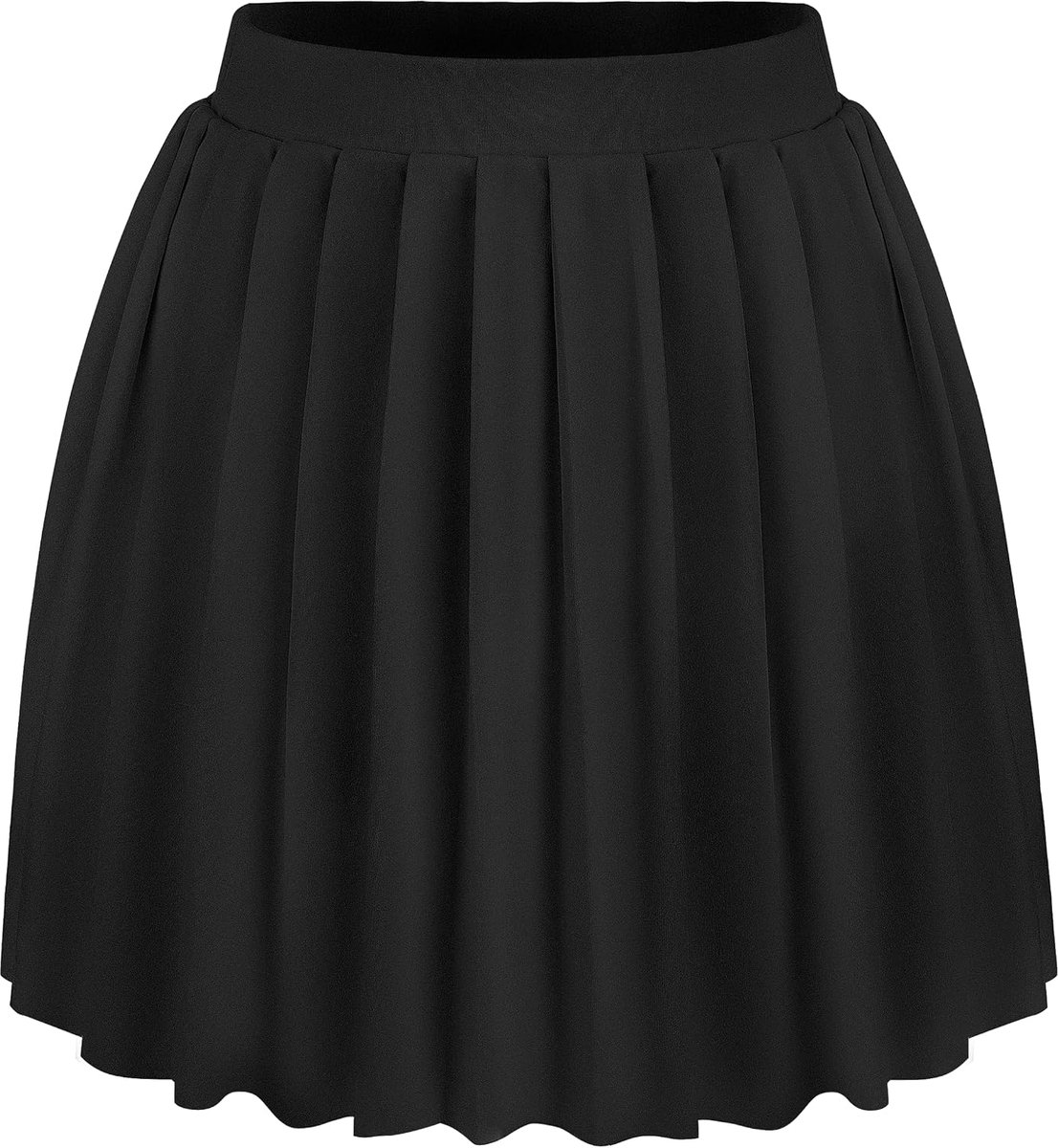 zffrictie Women's Pleated Skirt Basic Elastic High Waist Flared Skirt Y2K Summer School Tennis - ShopVlot