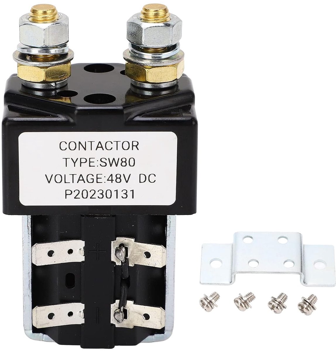 Solenoid Relay Switch, Magnet Switch Relay Metal Alloy High Performance Starter Solenoid Relay 100A 48V Replacement - ShopVlot