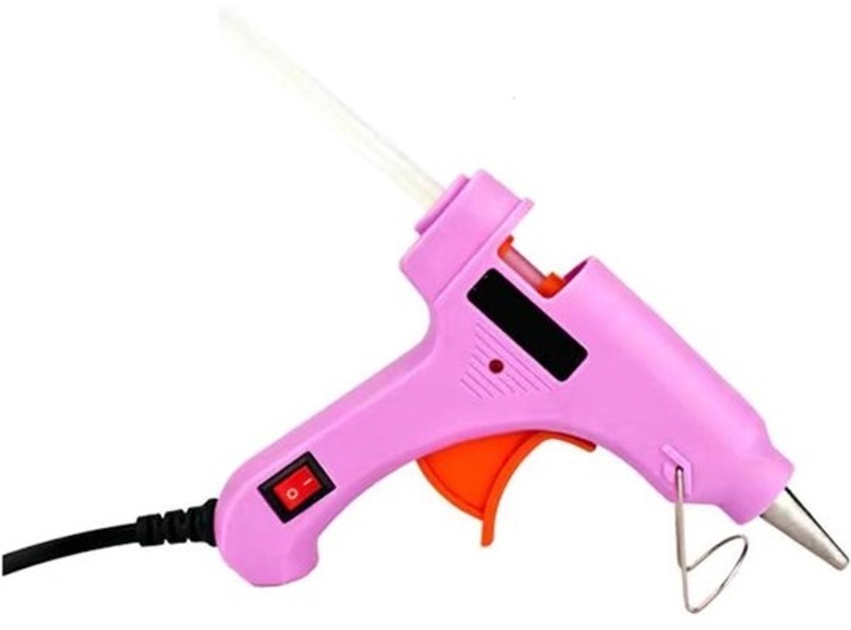 Lijmpistoolset - Mini-lijmpistool - Voor klusjes en hobby - Snel opwarmend - 70 W - Roze