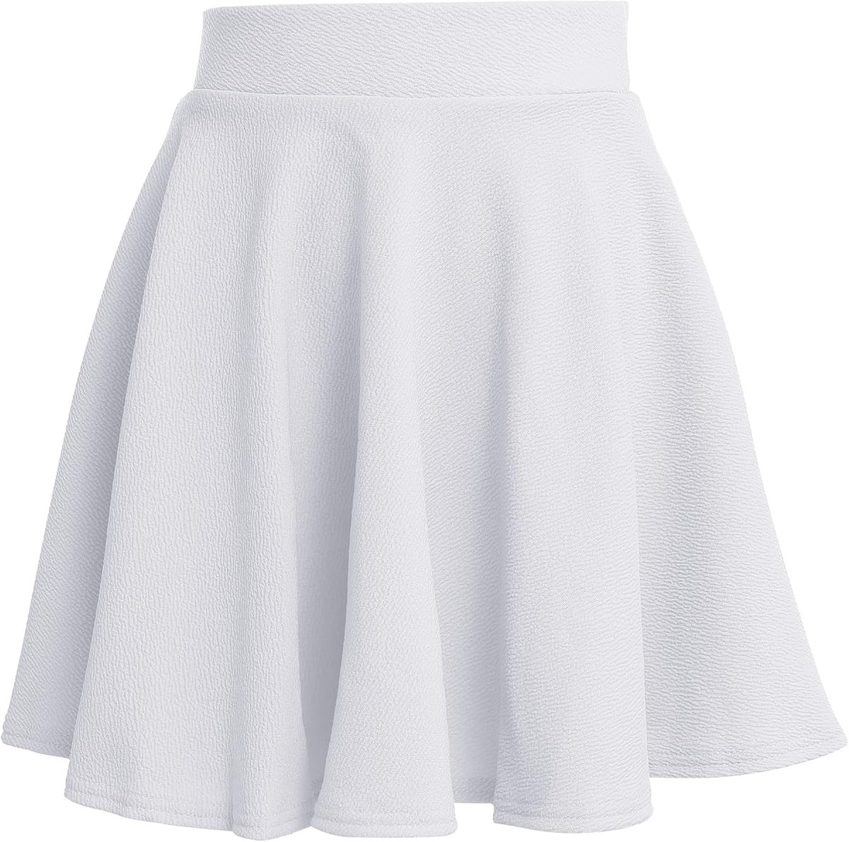 Girls' Mini Skirt Elastic Waist Casual Flared Simple Pleated Skater Skirt - ShopVlot