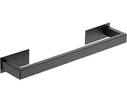 Handdoekhouder, roestvrij staal 38,5 cm handdoekhouder met enkele bar voor badkamer keuken, zwart, BA15601B-40, Beelee
