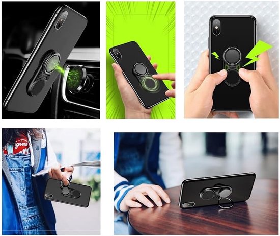 Ring to Eliminate Anxiety Explodes the Plastic Bubbles with your Push Button and Rotates the Wheel voor VIVO S16E (2022) - Black — afbeelding 2