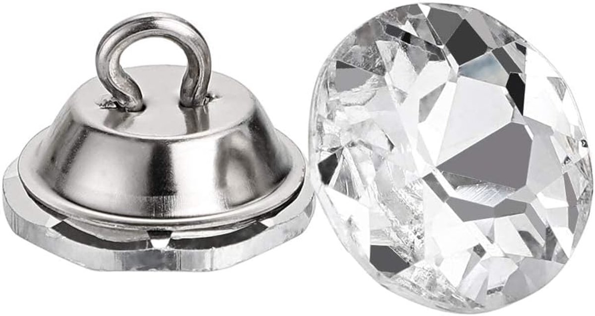 Knopen 30 stuks Strass Clear Kunstmatige Kristal Glas Knopen voor Naaien Meubels DIY Maken Ambachten Decoratie - 14
