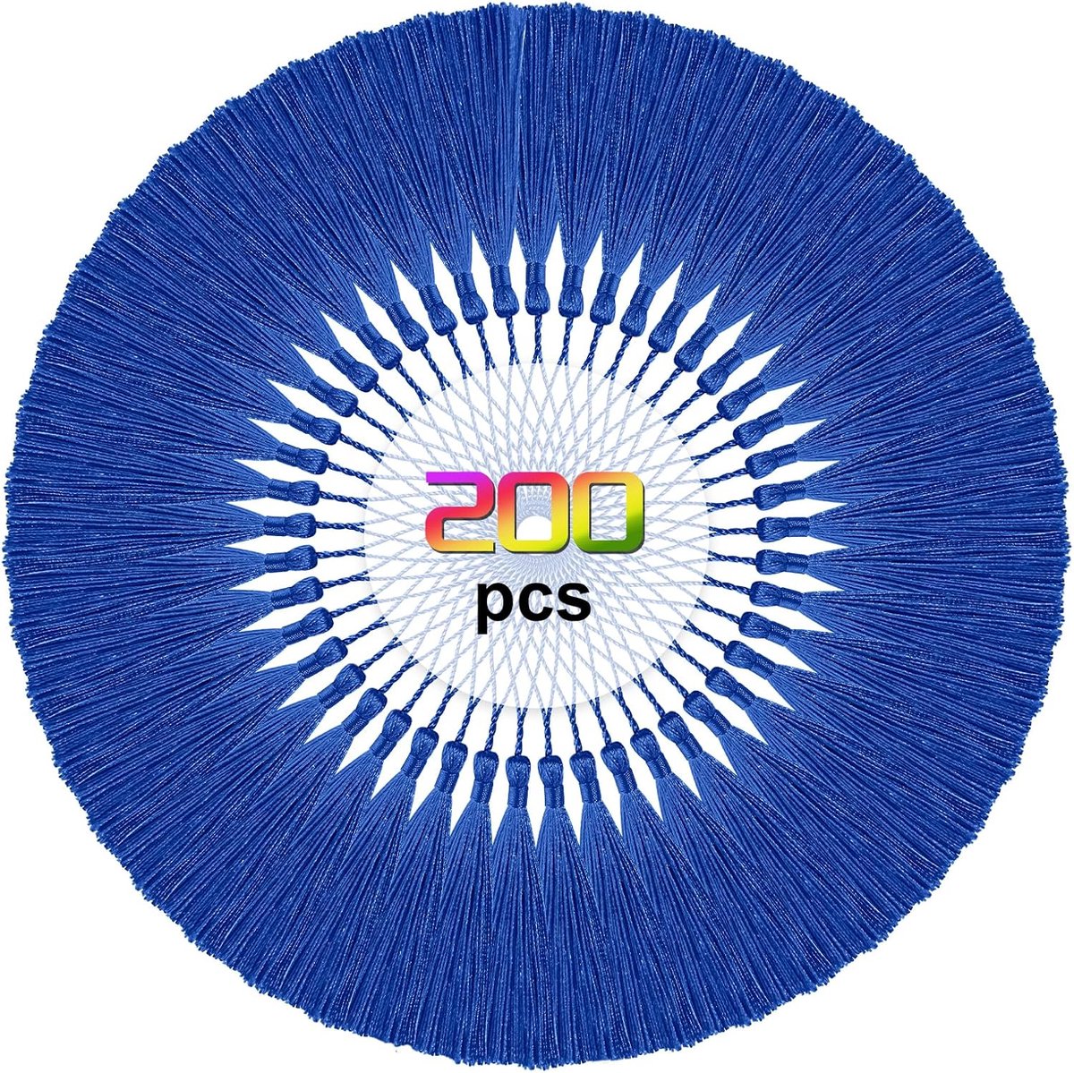 Kwastjes bulk 5 inch zijdezachte handgemaakte kwastjes voor ambachten, doe-het-zelf sieraden maken, geschenkdecoraties, koningsblauw