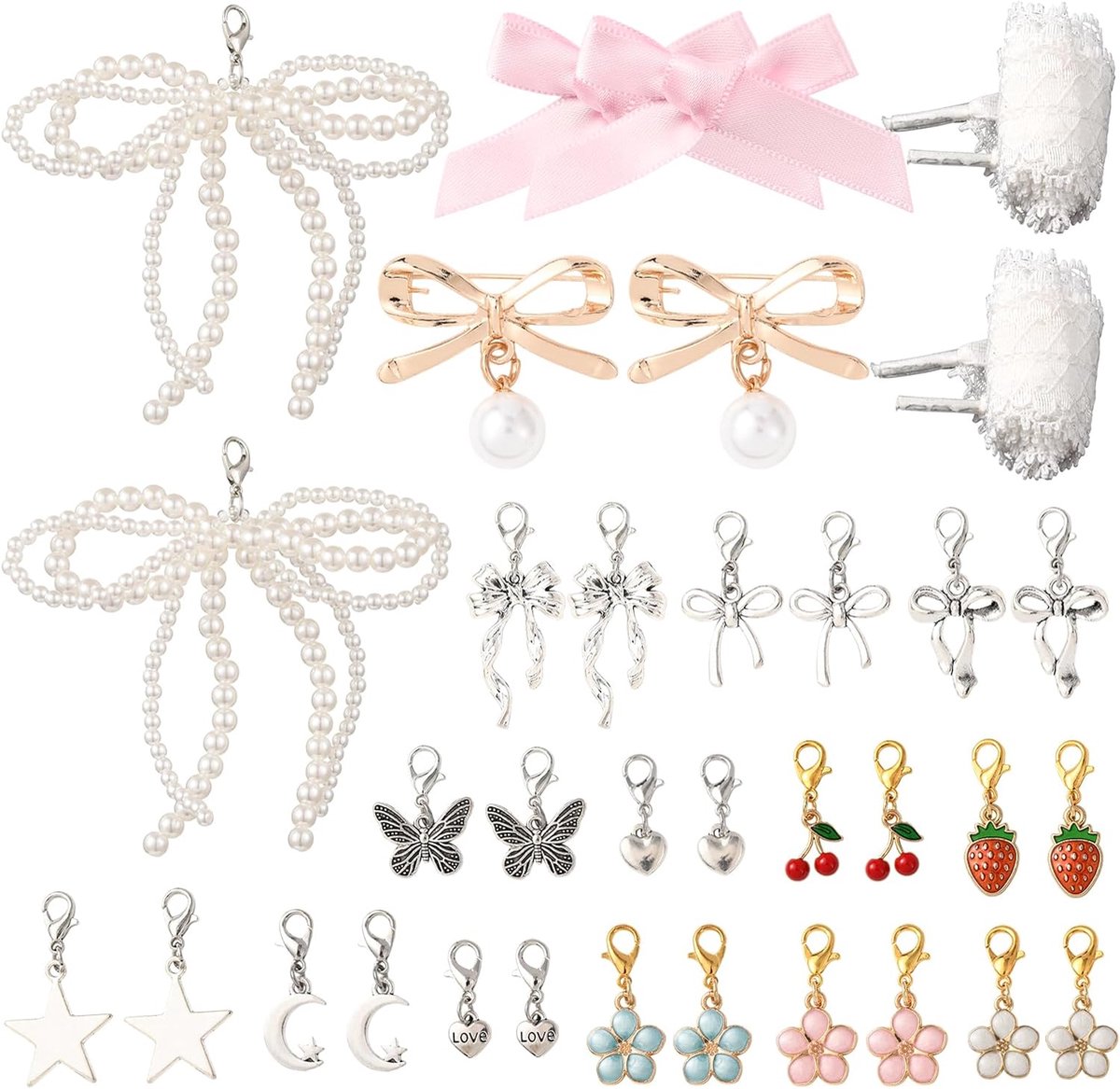 34 ~ 48Pcs Schoen Charms Voor Sneakers Emaille Schoenveter Charms Voor Diy Decoreren Sokken Laarzen Kleding Hoeden Schoenen Tassen