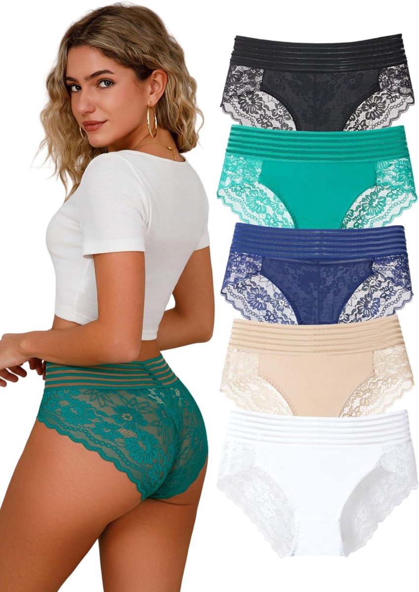 Lazen Slips met Hoge Taille Onderbroeken Naadloos en Ademend voor Vrouwen Slip met Elastische Tailleband S-4XL Meerpack