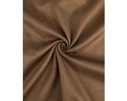 Scuba Suède Stof Effen Bruin – 95% PE, 5% Elastaan – 150 cm Breed – 280 g/m² – Oeko-Tex
