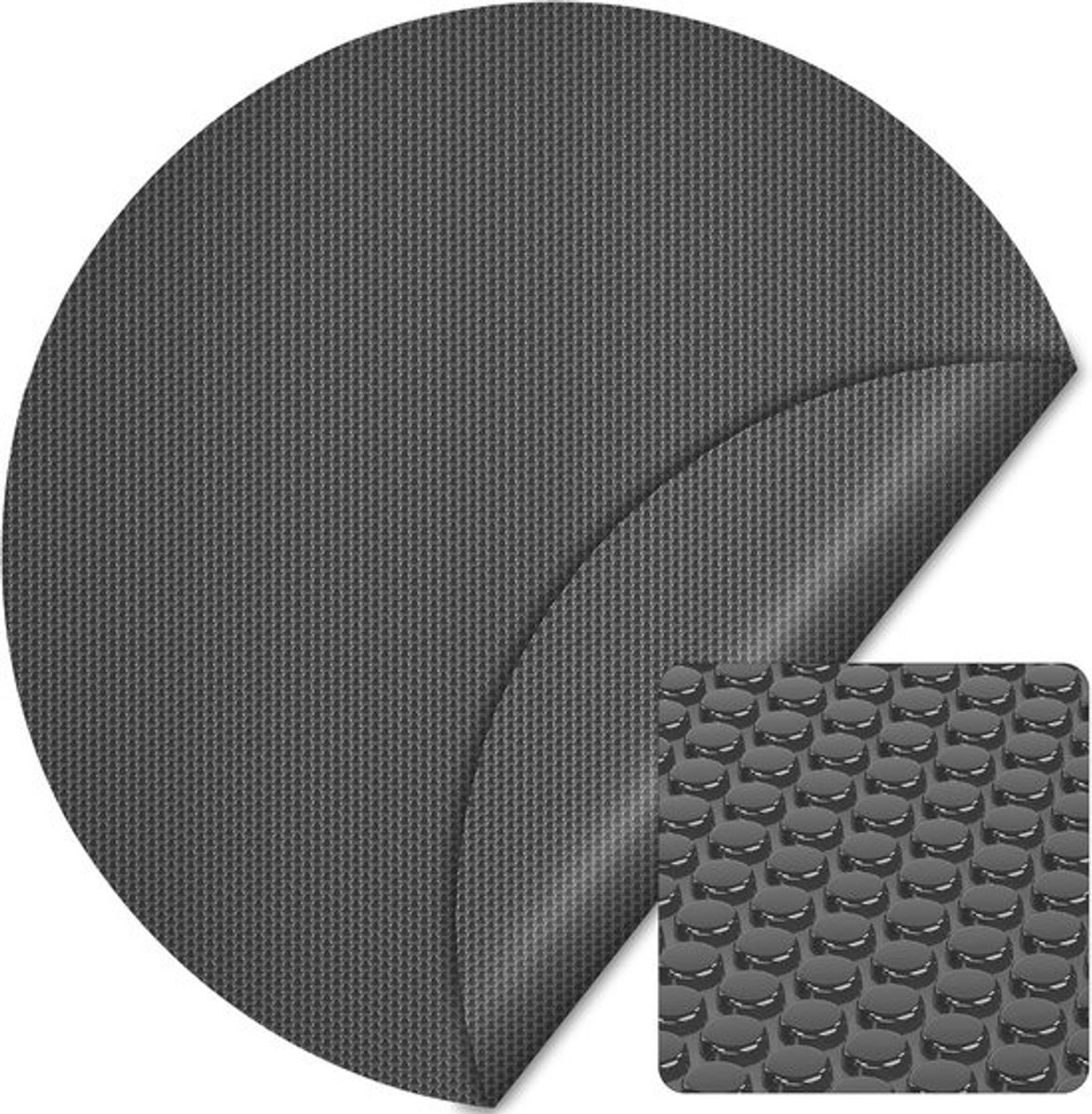 Ronde zwarte solarfolie voor zwembad 3,6m - Zonne-energieverwarming