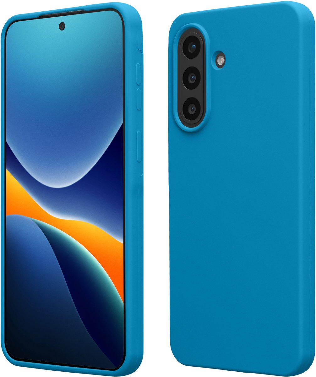 kwmobile telefoonhoesje geschikt voor Samsung Galaxy A57 5G - Hoesje met siliconen coating - Smartphone case in Caribisch blauw