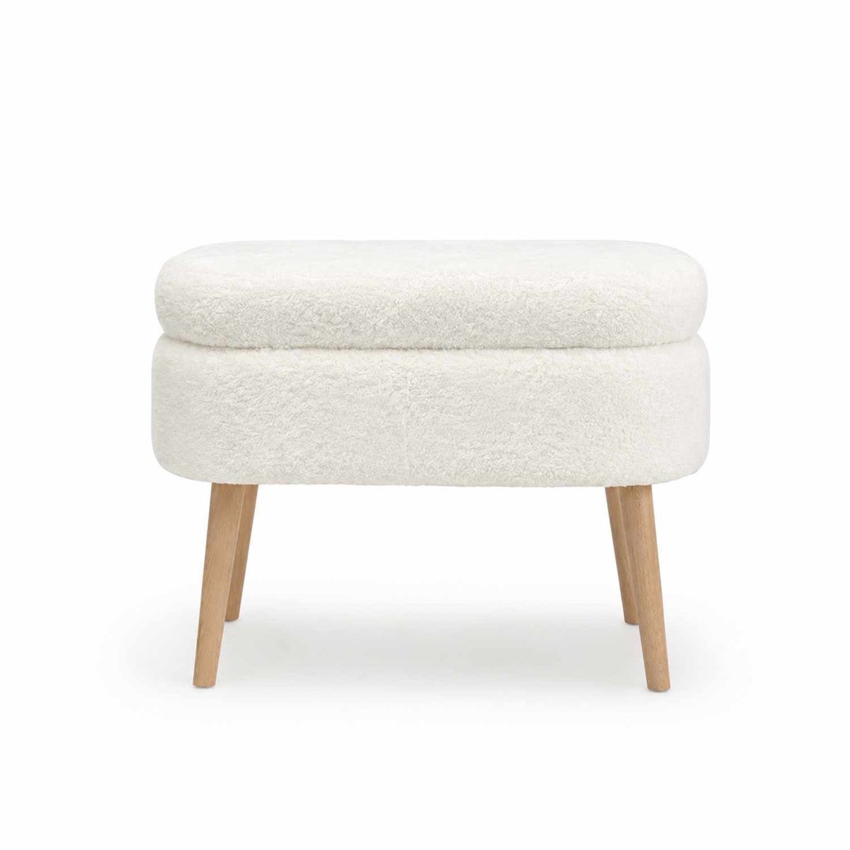 Skye Decor Mini Oslo - Poef met opbergruimte - 60 x 35 x 46 cm - Wit - Wellsoft