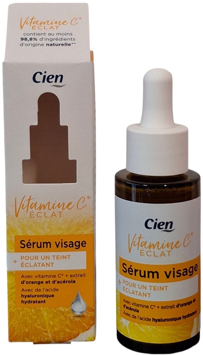 Cien Q10 Éclat Vitamine C Hydraterend Gezichtsserum met Hyaluronzuur voor Dames 30 ml