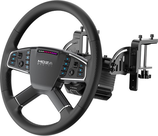 MOZA R5 Pro Truck Bundle - 6 Nm Direct Drive - 400 mm Truckstuur - SR-P Lite2 Pedalen - PC van Moza — afbeelding 2