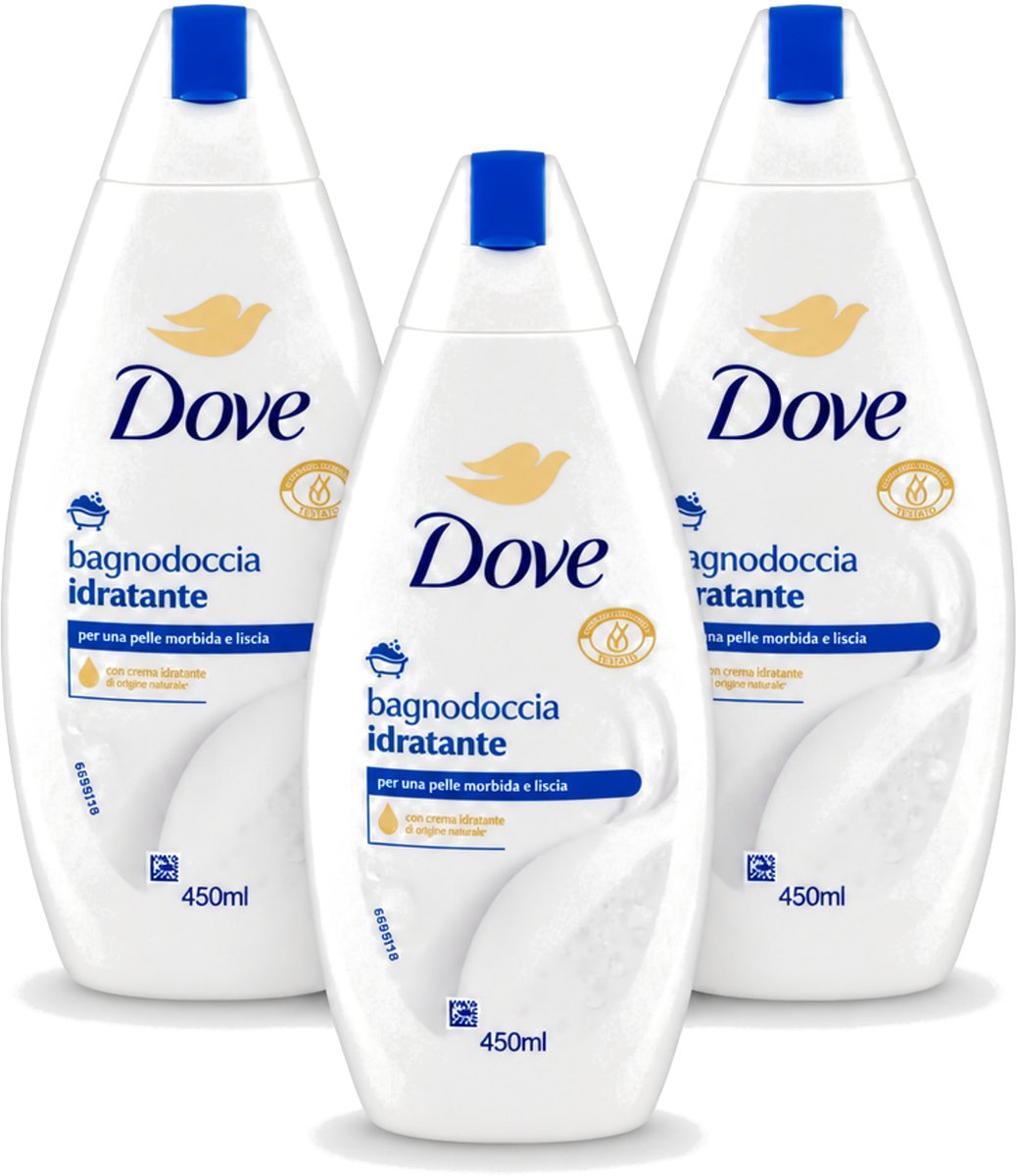 3 x Dove – Douchegel – Hydraterend – 450 ml - Voordeelverpakking - 3 stuks
