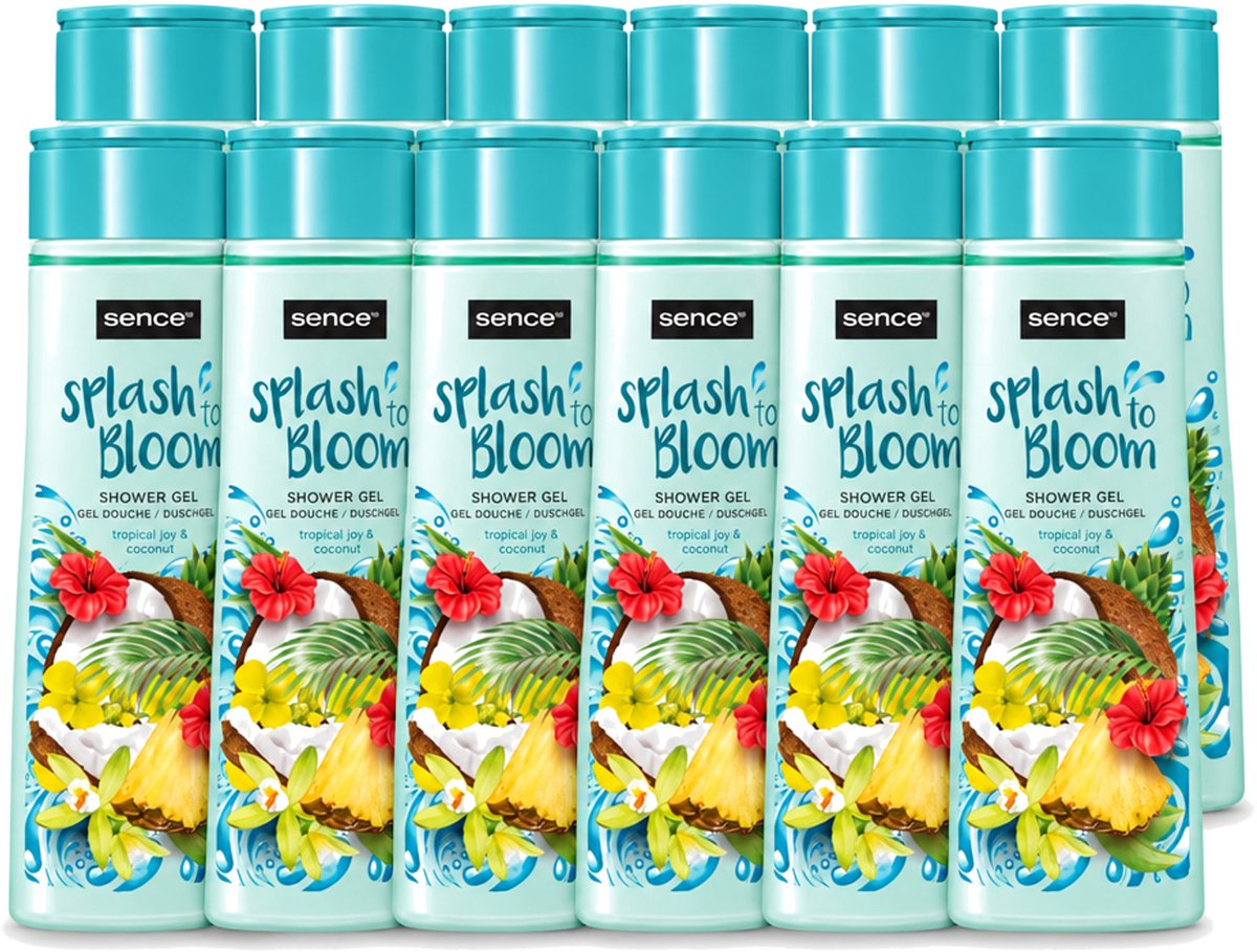 12 x Sence - Tropical Joy & Coconut - Douchegel - Exotisch - 300 ml - Voordeelverpakking - 12 stuks