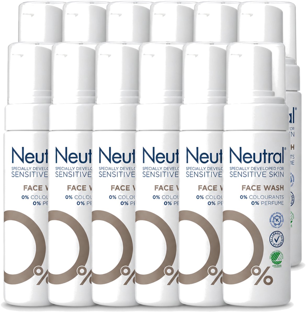 12 x Neutral – Gezichtsreiniging – Face Wash 0% Parfumvrij – 150 ml - Voordeelverpakking - 12 stuks