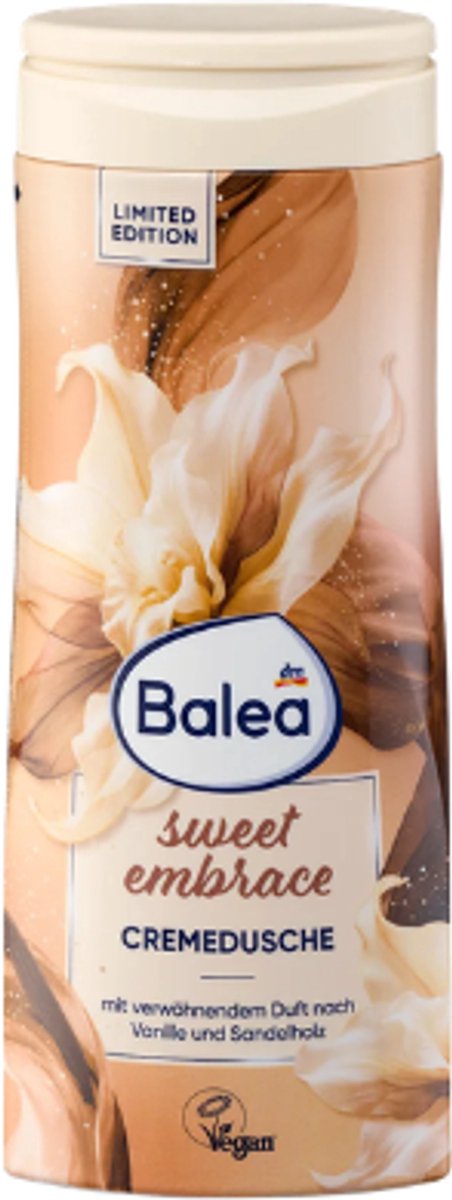 Balea Sweet Embrace Douchegel - 300 ml | Vanille & Sandelhout - Verzorgende Douchegel voor Gevoelige Huid | pH-Huidneutraal & Vegan