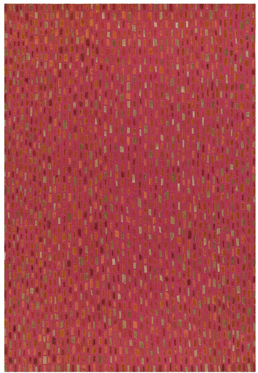 Dutch XXL Leren Vloerkleed | Tapijt | Wild | Mozaïek | Rood | 170x240 cm