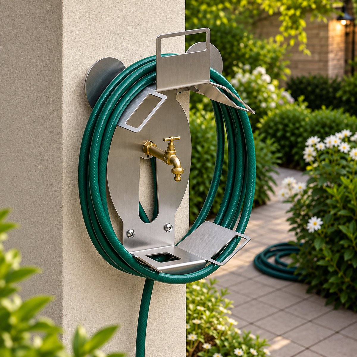 Tuinslanghouder –Organizer -Metalen Garden Hose Holder – Wandhouder voor Tuinslang – Zwart – Tuinslang Opberger