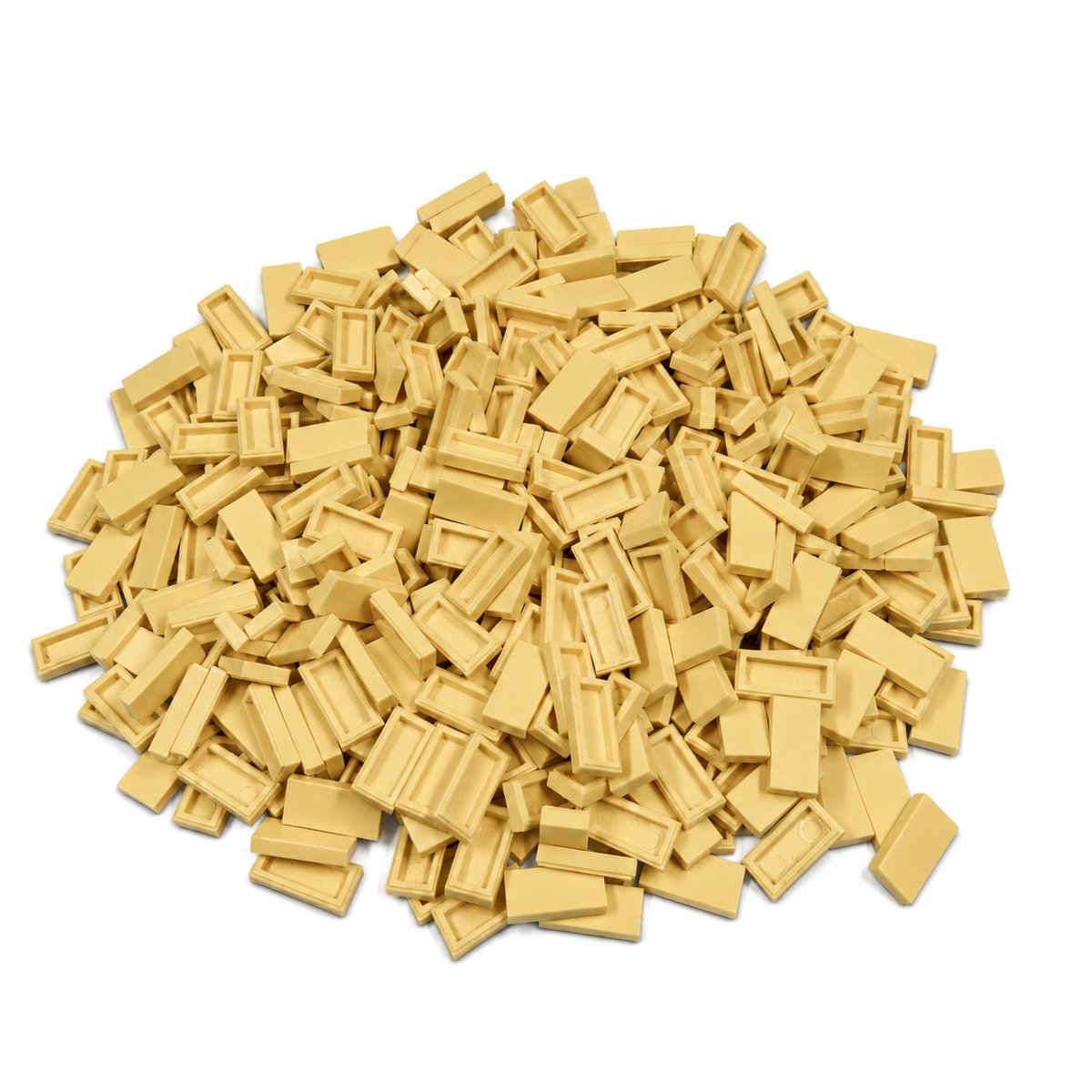 300 Bouwstenen 1x2 tile | Lichtgeel | Compatibel met Lego Classic | Keuze uit vele kleuren | SmallBricks