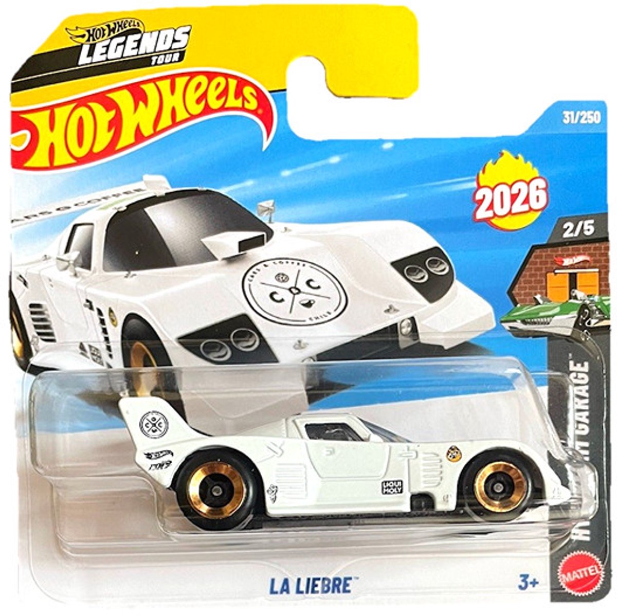 HOT WHEELS LA LIEBRE LEGENDS WHITE GOLD 31/250 HW DREAM GARAGE 2/5 SHORT CARD 2026