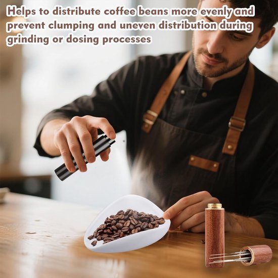 Set van Maatbekers voor Koffiebonen met Keramische Koffiemolen, Espresso Roerstaafje en 10ml Glazen Doseerfles – Duurzaam, Antistatisch en Uniek Ontwerp voor Thuis, Kantoor en Café — afbeelding 4