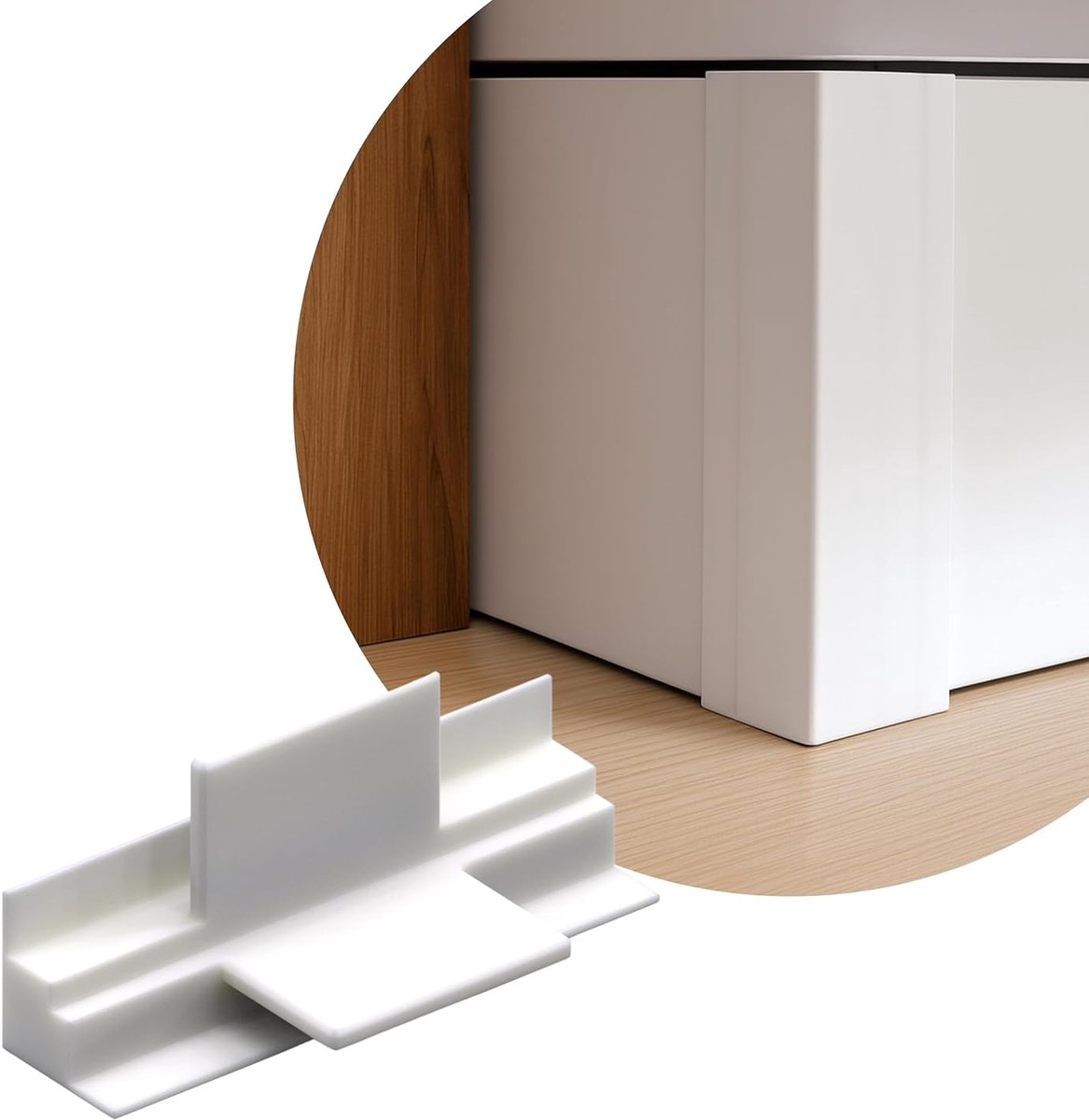 Corner Connector, Compatible with IKEA Förbättra Skirting Board 8 cm, 90° Interior and Exterior Corners for Kitchen - ShopVlot