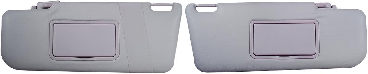 1 Pair Sunshades Grey with Mirror and Bag Compatible with Fiat Panda 09/2003 to 12/2011 Driver Side Left Right - ShopVlot