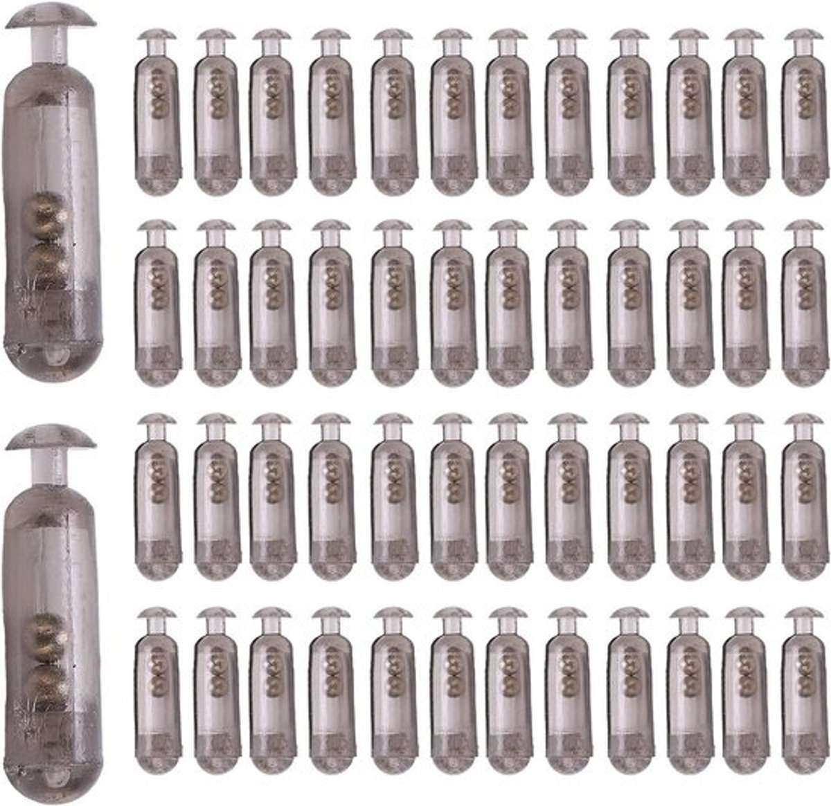 Bal vissen lokken met geluid attractie - Set van 50 stuks PVC en roestvrij staal, 15mm - Levendige waterprestaties