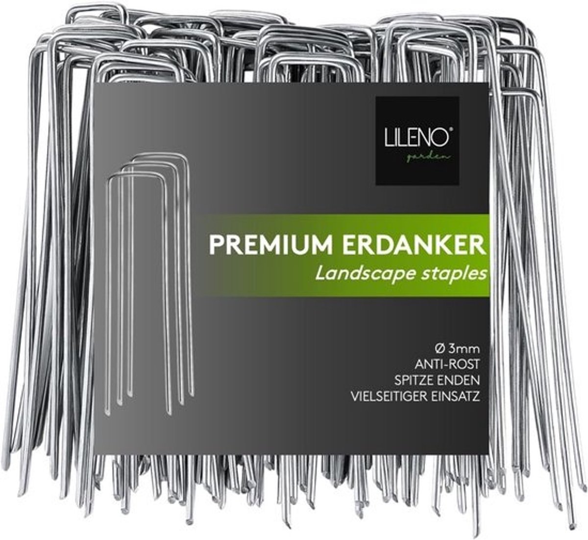 Onkruiddoek voor een perfecte tuin, 10 stuks, 14 x 3 cm, voor grondankers en tenten