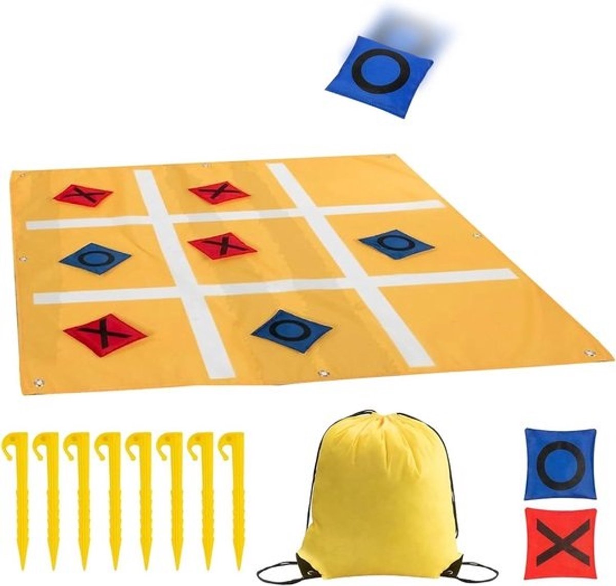 Morpionspel voor buiten - Bonenzakwerpspel - Familie-entertainment - Draagbaar - met tas - 91 x 91 cm - Niet gespecificeerd