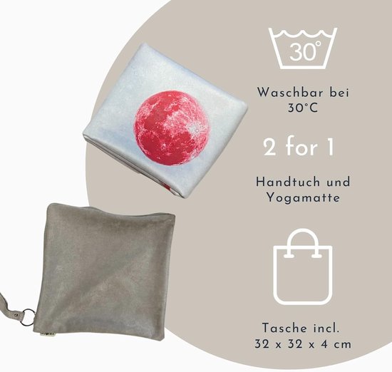 SnelShoppen - PUNIMA RPET Travel Yogamat 2-in-1 Handdoek, Extra Dun en Licht, 0,1 mm Dik, 1,4 kg, Opvouwbare Reis Yogamat voor Yoga, Fitness en Sport van Snelshoppen — afbeelding 3