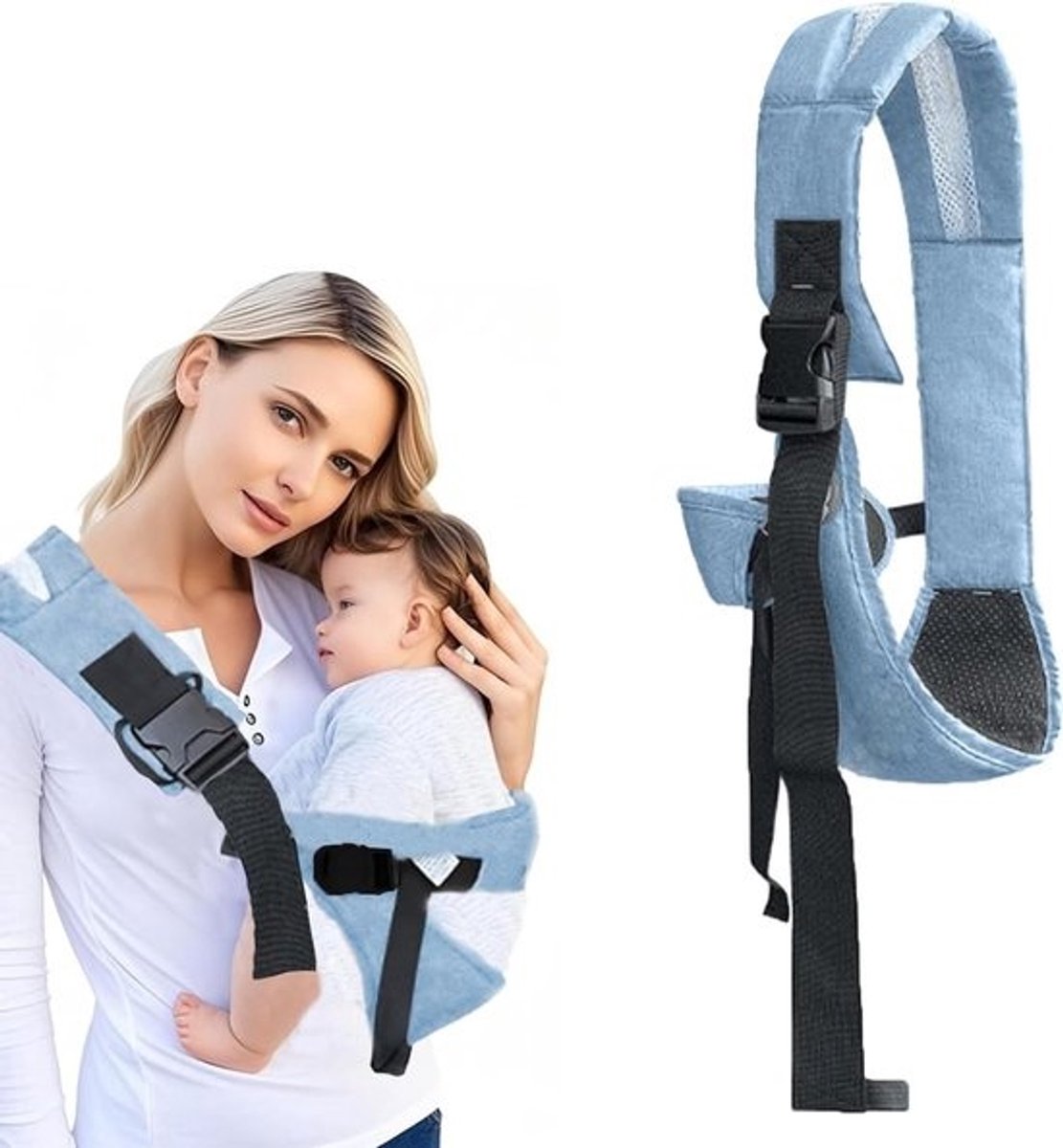 Verstelbare multifunctionele draagzak voor baby's en peuters van 6-48 maanden (Blauw)
