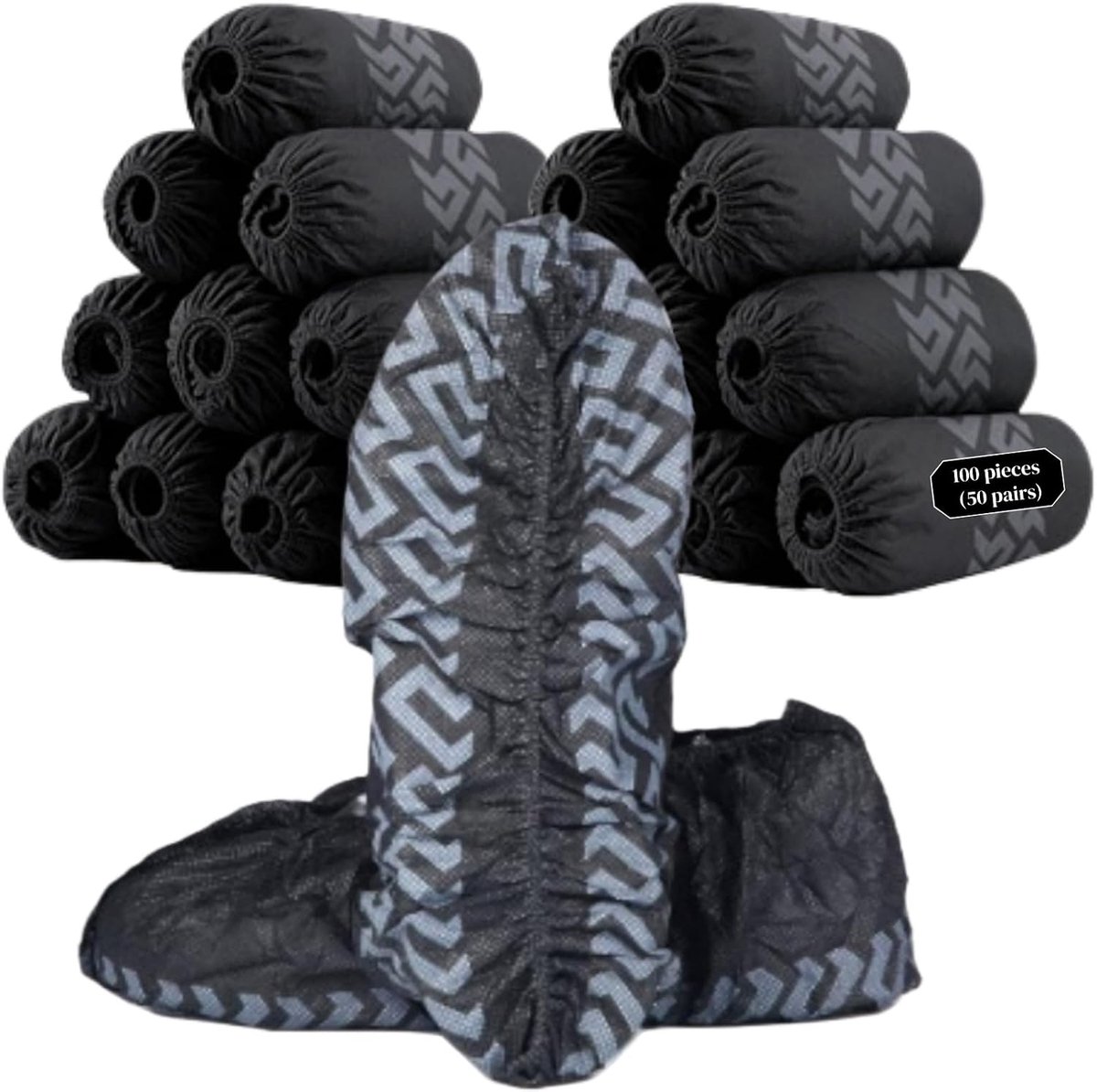 Overschoenen zwart - vliesstof - antislip - herbruikbaar en wegwerp - ShopVlot