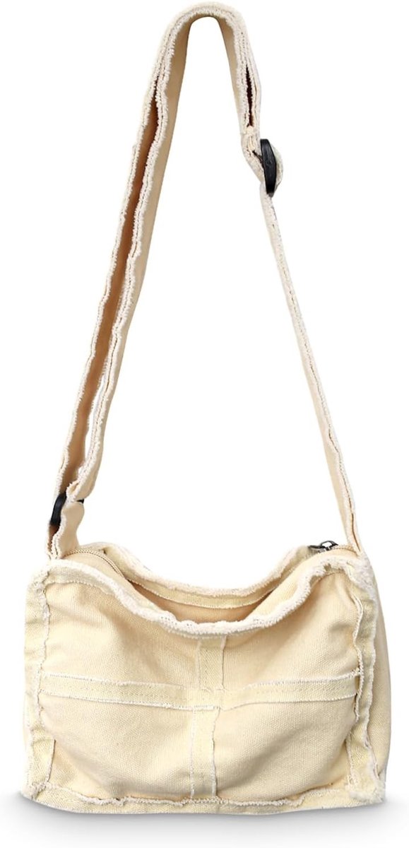 Vintage Schoudertas voor Dames en Heren - Casual Crossbody Tas voor Dagelijks Gebruik en Reizen met Ruime Opbergruimte