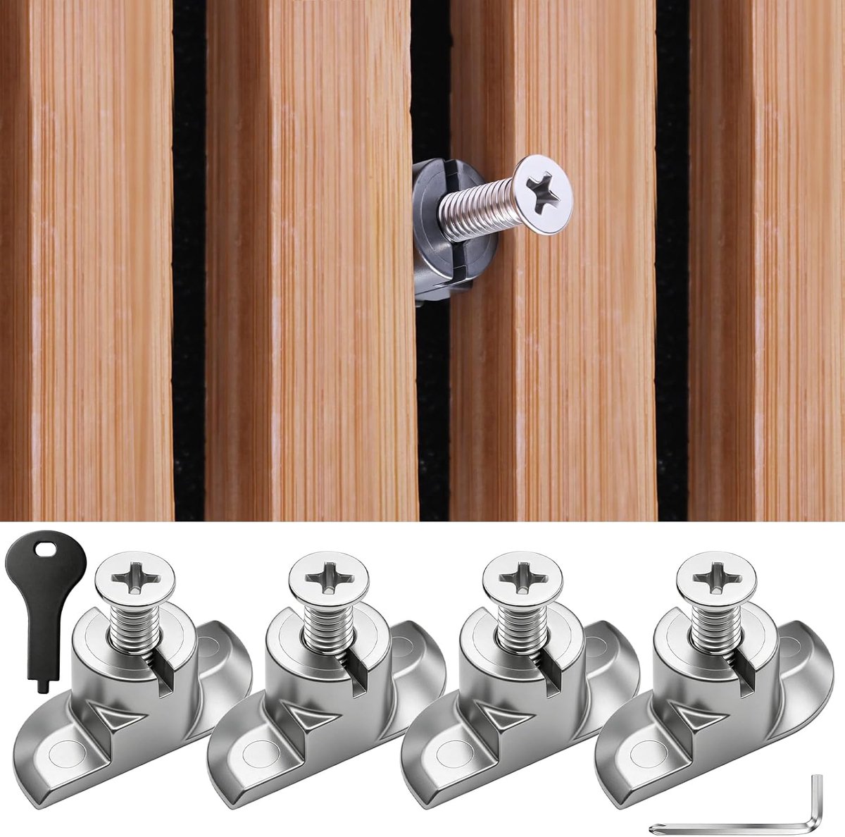 4 stuks haken voor akoestische panelen, kapstokhaken, accessoires voor akoestische panelen, zonder boren, haken met - ShopVlot