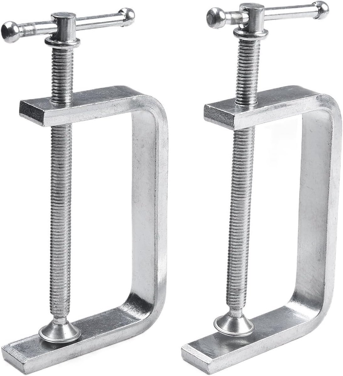 2pcs Alloy Steel Woodworking C Clamps Set, Heavy Duty Clamping Tool with Wide Jaw Openings for Woodworking DIY - ShopVlot