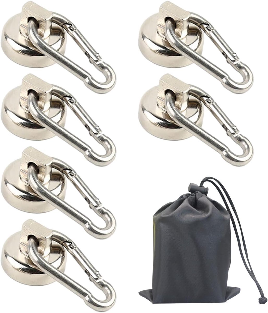 Magnetische Karabijnhaak, Draaibare, Metalen Neodymium, Geschikt Voor Keuken, Magazijn, Badkamer