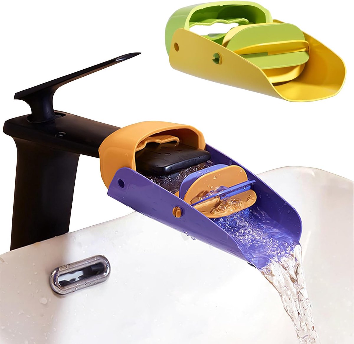 Waterkraanverlenging voor kinderen, de tap-bevestiging voor je kind, voor eenvoudig met de hand wassen op de gootsteen
