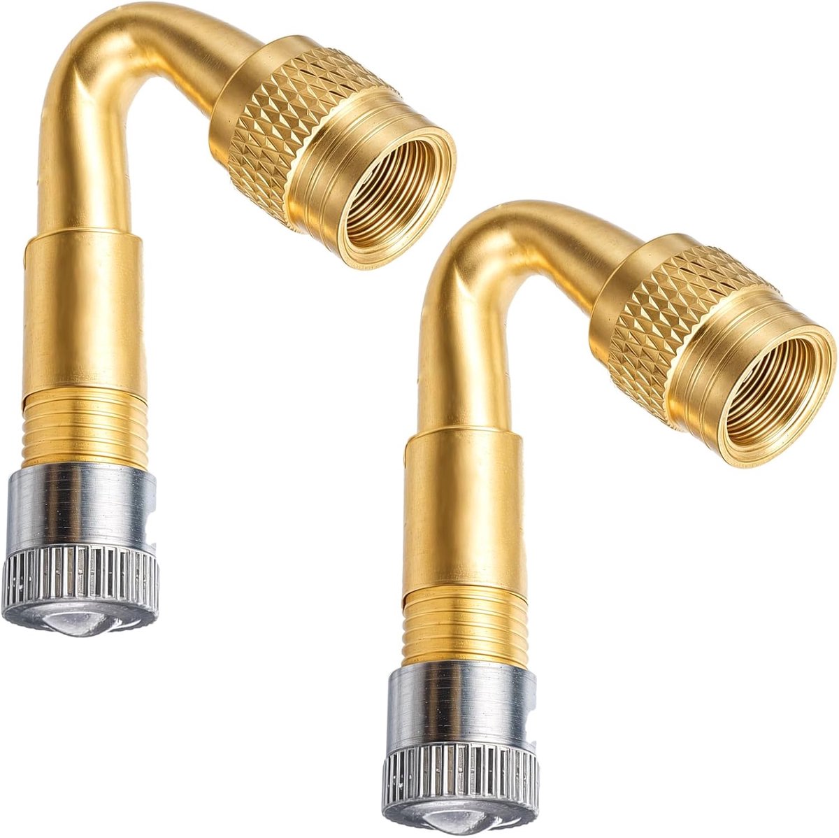 2 stuks hoekventielverlenging, bandenventieladapter, ventielverlenging, autoventiel, hoekventiel, bandenventielverlenging voor vrachtwagen, auto, motorfiets, fiets, scooter