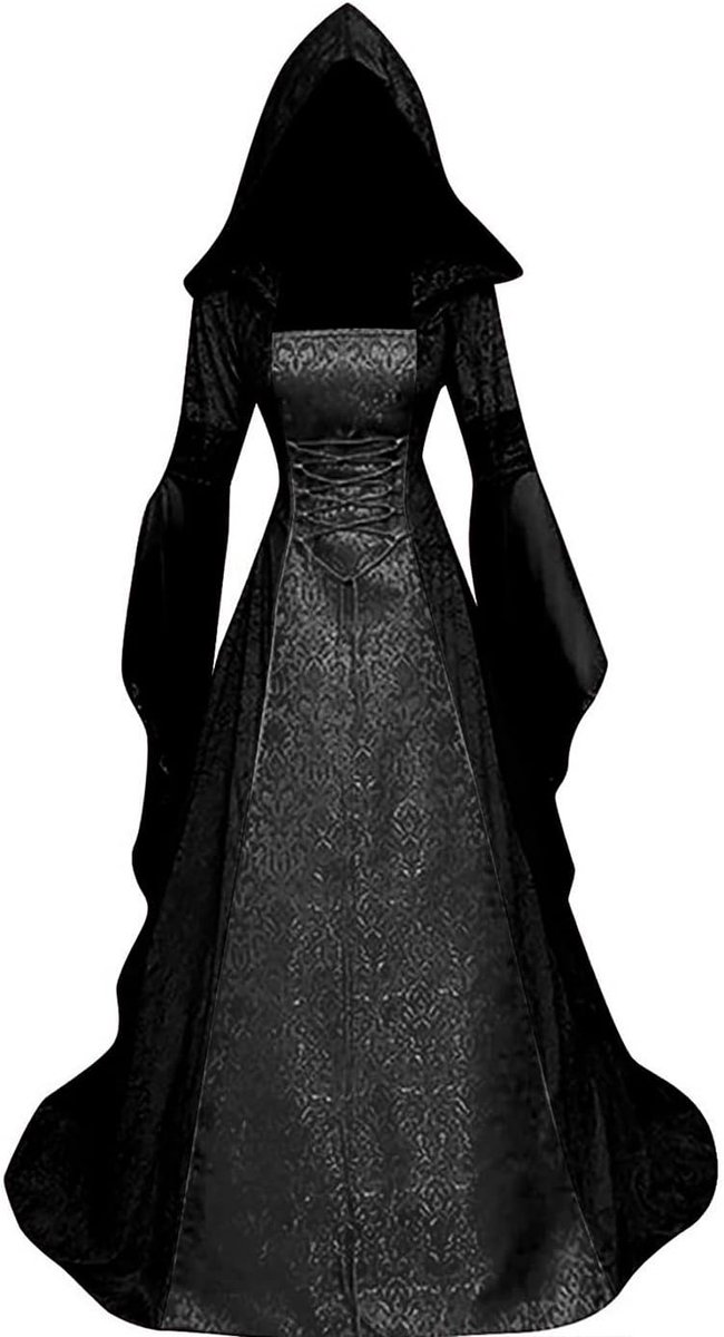 Kostuum dames middeleeuws renaissance met capuchon kleding gothic jurk Victoriaans carnaval jurken cosplay kostuum